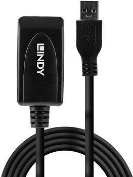 Kabel Lindy USB Type-A 3.0 M/F 5 m Black (4002888431552)