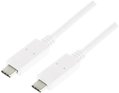 Kabel LogiLink USB Type-C 3.2 M/M 0.5 m White (4052792050462)