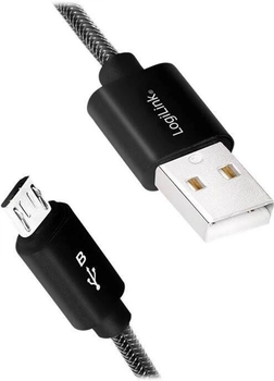 Kabel LogiLink USB Type-A - micro-USB M/M 1 m Black (4052792050912)