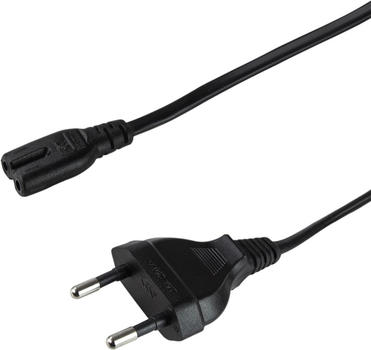 Kabel zasilający LogiLink CEE 7/16 - IEC-C7 M/F 1.8 m Black (4260113563724)