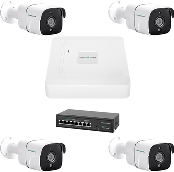 Комплект видеонаблюдения на 4 камеры Green Vision GV-IP-K-W75/04 5MP (LP23192)