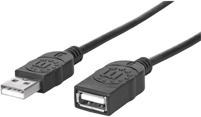 Кабель Manhattan USB Type-A M/M 3 м Black (766623364898)