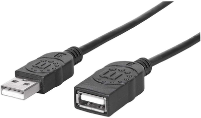 Kabel Manhattan USB Type-A M/M 1 m Black (766623308519)