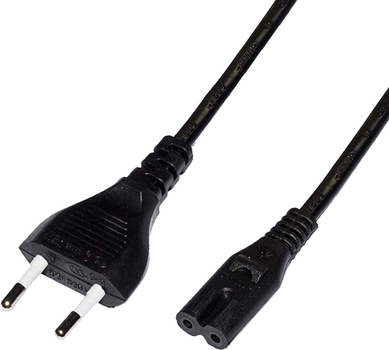 Kabel zasilający Manhattan CEE 7/16 - IEC-C7 0.5 m Black (766623354738)