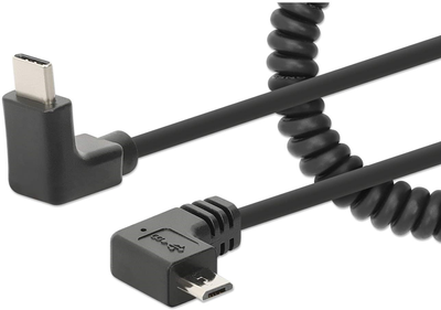 Kabel zasilający Manhattan USB Type-C - micro-USB M/M 1 m Black (766623356244)