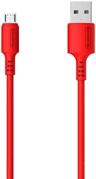 Kabel Somostel USB Type-A - micro-USB 3.1A 1.2 m Red (5902012968918)