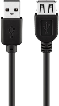Kabel przedłużacz Techly USB Type-A Type-A M/F 0.3 m Black (4040849686221)