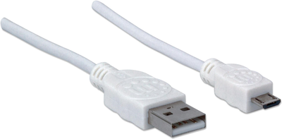 Kabel Techly USB Type-A Type-A - microB M/M 0.3 m White (766623326537)