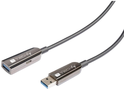 Kabel przedłużacz Techly USB Type-A 3.2 M/F 20 m Black (8051128108217)