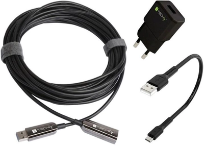 Кабель-подовжувач Techly USB Type-A 3.2 M/F 20 м Black (8051128108217)