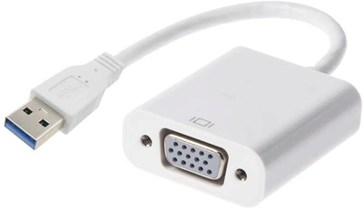 Кабель адаптер Techly USB Type-A - VGA 1.5 м White (8057685306950)