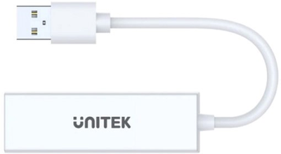 Kabel adapter Unitek USB Type-A - RJ45 0.15 m White (4894160047755)