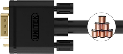 Kabel Unitek VGA M/M 10 m Black (4894160022233)