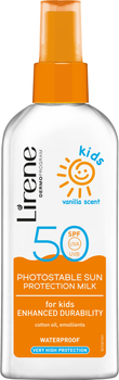 Дитяче сонцезахисне молочко Lirene Sun Kids Gentle Protective Milk with Vanilla Oil SPF 50 150 мл (5900717318212)