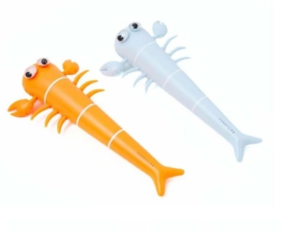 Makaron do pływania Sunnylife Sonny the Sea Creature dmuchany dla dzieci Neon Orange 2 szt (9339296061220)