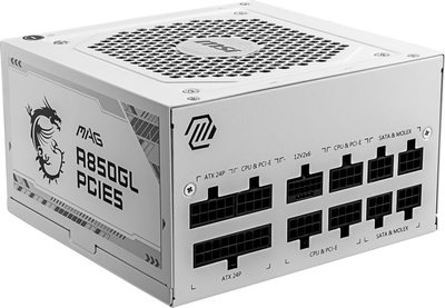 Блок питания MSI ATX 850W MAG A850GL PCIE5 WHITE