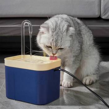Питьевой фонтан для кошек и собак 1.5L Pet Water FOUNTAIN с фильтром Синий