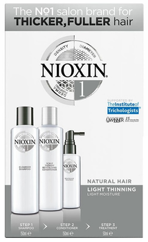 Zestaw do pielęgnacji włosów Nioxin System 1 szampon do włosów 150 ml + odżywka do włosów 150 ml + kuracja 50 ml (4064666310589)