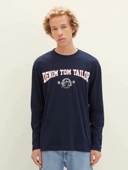 Футболка з довгими рукавами Tom Tailor XL Темно-синій 1039792ХХ10668