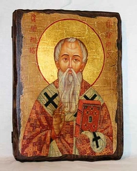 Ікона Мирон Критський святий (на дереві розмір 17*23 см)