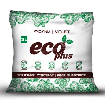 Торфяной субстрат ECO PLUS для фиалок / 3 л