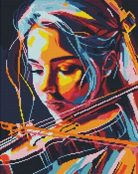 Алмазна мозаїка Ideyka Віртуозна скрипалька 40x50 см (4823104352464)