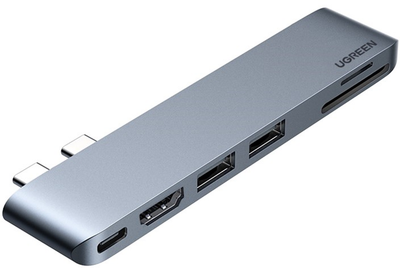 Hub USB Ugreen CM380 Dual USB Type-C To HDMI + 2 x USB 3.0 Gray (6957303888566)
