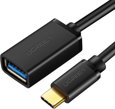 Adapter Ugreen US154 USB Type-C - USB 3.0 OTG 10 cm Black (6957303837014)