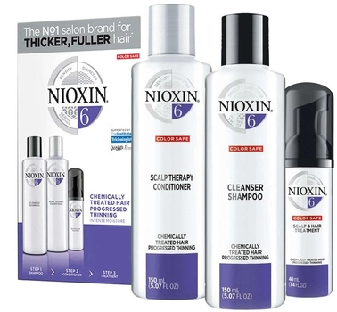 Набір для догляду за волоссям Nioxin System 6 шампунь 150 мл + кондиціонер 150 мл + лікування волосся 40 мл (3614227273139/4064666224497)