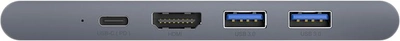 USB-хаб Baseus Thunderbolt C Pro Seven-in-one Dual Type-C CAHUB-L0G to USB 3.0 x 2 + HDMI + RJ-45 Ethernet + Type-C PD + microSD + SD card Gray (CAHUB-L0G)