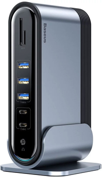 Stacja dokująca Baseus USB3.2 Type-C 16 in 1, HDMI / VGA / 4 x USB Type-C / 5xUSB / RJ-45 / SD / TRRS 3.5 mm / PD 100 W + Zasilacz (CAHUB-BG0G)