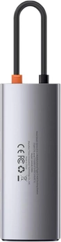 USB-хаб Baseus CAHUB-CW0G Metal Gleam Series 6-in-1 Multifunctional Type-C Gray (CAHUB-CW0G)