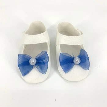 Пинетки DomiKids, арт. 11, синие бантики, длина стельки 11 см