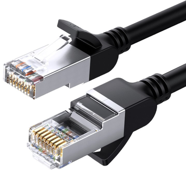 Patchcord Ugreen NW101 Cat 6 U / UTP Pure Copper Ethernet Flat Cable 3 m Black (6957303851867)