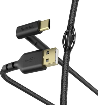 Kabel Hama USB Type-A - USB Type-C M/M 1.5 m Black (4047443421937)