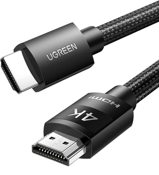 Кабель Ugreen HD119 4K HDMI Cable Male to Male Braided 3 м Black (6957303841028)