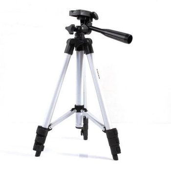 Штатив для телефону та фотоапарата Tripod 3110 PRO портативний трипод 0,35-1.02м висота. Колір: срібний(ws16178-1)(WB)