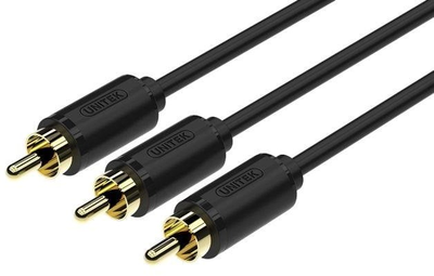 Kabel Unitek 3 x RCA - 3 x RCA M/M 1.5 m Black (4894160021601)