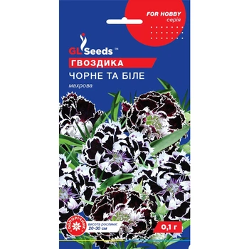 Семена Гвоздика махровая Черное и белое GL Seeds 0.1г (For Hobby970)