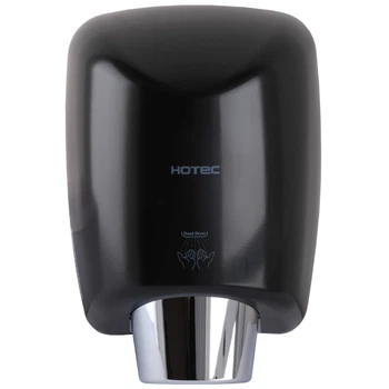 Электросушилка для рук настенная сенсорная HOTEC 11.252.B на 1800Вт 221x190x320мм пластиковая черная 000023802