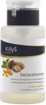 Рідина для зняття лаку KillyS Acetone-Free Nail Polish Remover безацетонова помпа Арганова олія 50 мл (3031449639763)