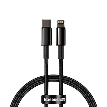 Кабель Baseus Type-C to Lightning Tungsten Gold Fast Charging Data Cable |1m, 20W| черный