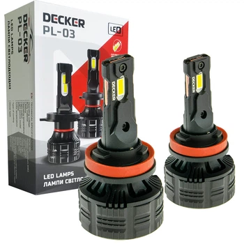 Лампа светодиодная для фар DECKER LED PL-03 H11 5000K 12000LM 2 шт комплект