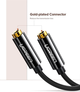 Кабель Ugreen AV134 3.5 мм Male to 2 Female Audio Cable 25 см White (6957303817399)