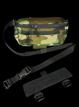 Сумка Напашник бананка S Cordura WOODLAND (24х12х6 см), Тактичний підсумок на плитоноску