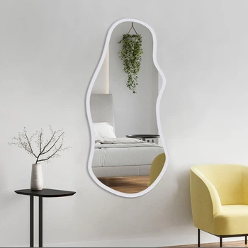 Ассиметричное зеркало Art-com на основе с ЛДСП Белый 1300х600 мм З 9