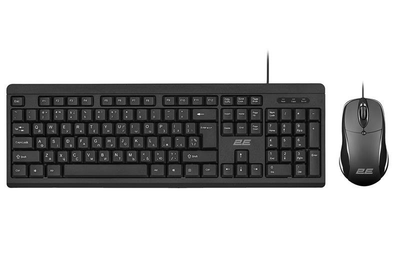 Комплект клавіатура та миша 2E MK401 USB-A, EN/UK, чорний (2E-MK401UBUA)