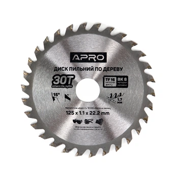 Диск пильний по дереву 125х22.2х30Т (APRO)