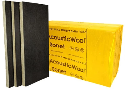 Звукоізоляційна мінеральна вата AcousticWool Sonet Perfect 1000х600х100 мм, 2,4кв.м/уп