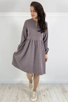 Вельветова сукня M-L 46-48 Темна пудра